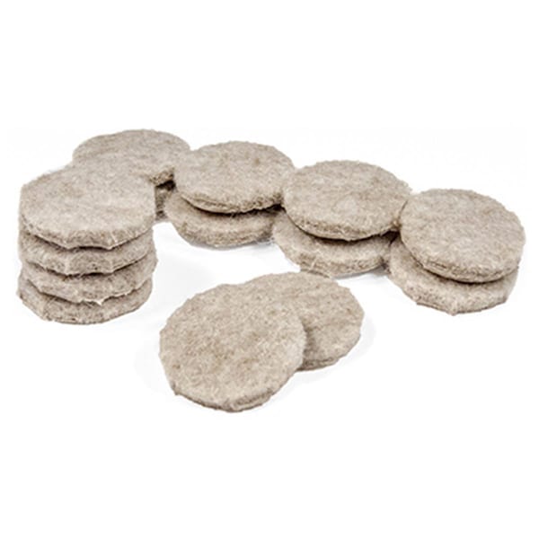 Richelieu 1 in. TruGuard Round Heavy Duty Self Adhesive Felt Pads, Tan, 16PK 235726 - main